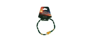 Bracciale in Polvere di Pietra Lavica dell’Etna con Ciondolo Pesce
