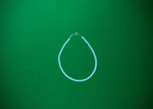 Bracciale con piccole perline di pasta di turchese di 3 millimetri - immagine 2
