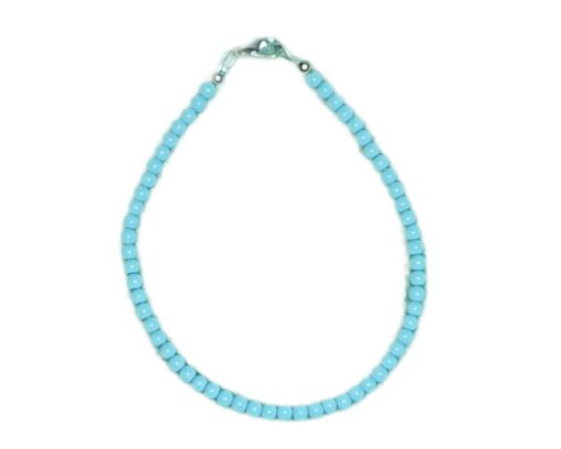 Bracciale con piccole perline di pasta di turchese di 3 millimetri