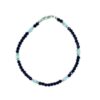 Bracciale di cristallo blu 3 mm e perline di pasta turchese