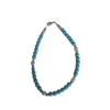 Bracciale di perline 4 mm di pasta turchese e perle di fiume bianche