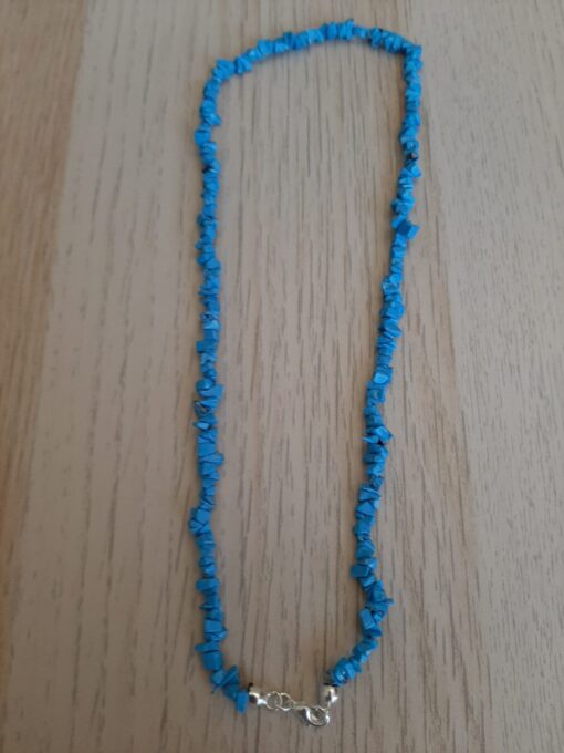 Collana in pasta turchese sfaccettato - immagine 5