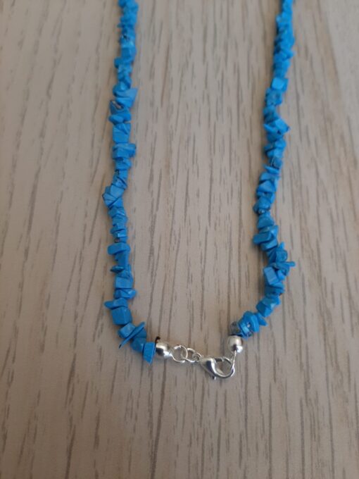 Collana in pasta turchese sfaccettato - immagine 3