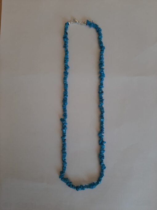 Collana in pasta turchese sfaccettato - immagine 2