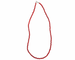 Collana perline di Corallo Bambu Rosso di 4mm