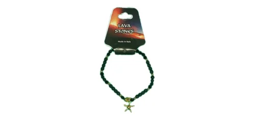 Bracciale in Polvere di Lava dell’Etna con Stella Marina – L’Energia della Terra e la Dolcezza del Mare