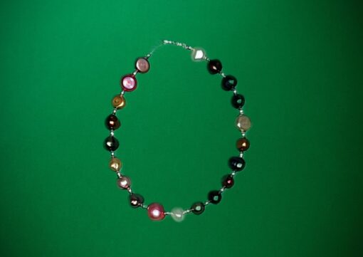 Bracciale di Perle di Fiume irregolari colorate - immagine 2
